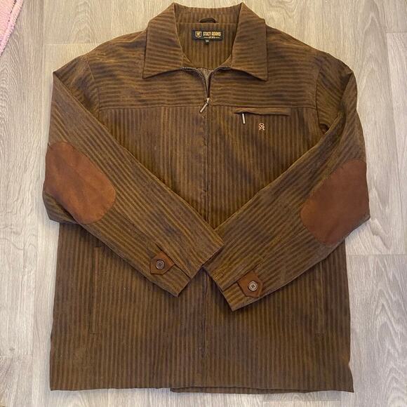 Stacy Adams Men's 2 Pieces Suit Corduroy Zippered Jacket Size 2XL Pants 36 - Picture 2 of 12